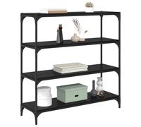 vidaXL Estantería para Libros Roble Negro 100 x 33 x 100 cm