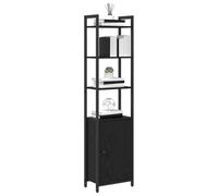 vidaXL Estantería para Libros Roble Negro 40 x 24 x 161 cm, Oficina en casa, Unidad de estantería Moderna, Almacenamiento de estantería Industrial, Unidades Independientes, exhibición Elegante para d