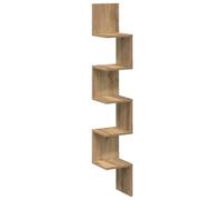 vidaXL Estantería Pared de Esquina Madera Roble Artisan 20x20x127,5 cm