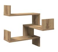 vidaXL Estantería Pared de Esquina Madera Roble Artisan 40x40x49,5 cm, Estante de Pared, Estante montado en Pared, Estante de Pared