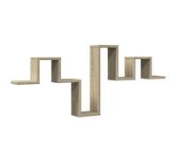 vidaXL Estantería Pared Madera ingeniería Roble Sonoma 104,5x10x43 cm, estantería de almacenaje, Estante de Pared, estantería de Pared Colgante