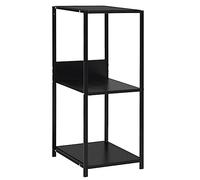 vidaXL Estantería Pequeña Estante Librerías Almacenaje Mostrador Organizador Salón Oficina Hogar Dormitorio Cocina Madera Contrachapada Negro