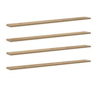vidaXL Estantería Rectangular de Roble Artesanal 100 x 10 x 1,5 cm, Set de 4, de Madera ingenierizada. Solo para Uso Interior, Estilo Moderno, Estructura práctica. Estantes con Amplio Espacio de Alma