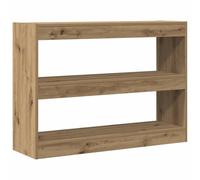 vidaXL Separador de habitación o estantería para Libros en Roble Artesanal 100 x 30 x 71.7 cm, Fabricado en Madera de ingeniería. Es una estantería Independiente Sala o la Biblioteca