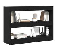 vidaXL Estante de Libros como Separador de ambientes en Roble Negro 100 x 30 x 72 cm, Hecho de Madera compuesta. Es una estantería Independiente Ideal para la Sala de Estar o la Biblioteca