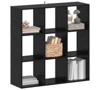 vidaXL Estantería Roble Negro 102 x 32 x 102 cm, Estantería Moderna para Dormitorio, Muebles funcionales, Almacenamiento de Madera, Estilo Minimalista, Ideal para Oficina