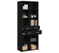 vidaXL Estantería Roble Negro 30 x 42.4 x 185.2 cm