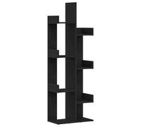 vidaXL Estantería Roble Negro 48x25,5x140 cm Madera Compuesta