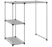 vidaXL Estantería sobre Lavadora Baño Almacenamiento Auxiliar Colada Estantes Organizador Inodoro Multifuncional Ducha Hierro Gris