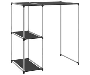 vidaXL Estantería sobre Lavadora Baño Almacenamiento Auxiliar Colada Estantes Organizador Inodoro Multifuncional Ducha Hierro Negro