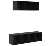 vidaXL Estanterías de Almacenamiento en Cubo en Roble Negro, 37 x 37 x 142.5 cm. Hechas de Madera de ingeniería, Son organizadores modulares para Montar en la Pared. Tienen un diseño Moderno Que ahor