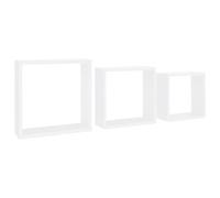 vidaXL Estanterías de Cubos para Pared 3 Piezas Estante Colgante CD Libros Coleccionables Fotos Premios Adornos Decoración Librerías Hogar Blanco