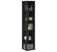 vidaXL Estanterías de Esquina Roble Negro 33 x 33 x 164,5 cm, Soluciones amplias de Almacenamiento, estantes Modernos, Estante Cuadrado, estanterías de Esquina y Muebles ecoamigables