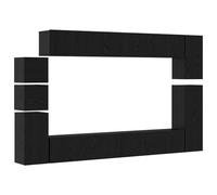 vidaXL Estanterías de Madera reciclada con Textura para Pared en Negro de 100 cm de - diseño Minimalista organizar tu Sala de Estar, Solo para Uso en Interiores. Es una solución Que aho