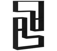 vidaXL Estanterías de Pared 2 Piezas Negro Roble en Forma de L para Guardar en casa, Sala de Estar. Miden 50 x 15 x 85 cm, están Hechas de Madera compuesta Duradera, Tienen un Dise