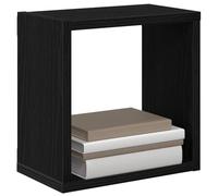 vidaXL Estanterías de Pared 4 pcs Roble Negro Madera de ingeniería, Estante Rectangular para Sala, Moderno y Resistente, Almacenamiento de Madera, decoración Minimalista