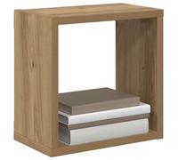 vidaXL Estantes de Pared Pack de 2 en Roble Artesanal 26X15X26 cm MDF para Sala de Estar Diseño Moderno Uso Multifuncional Estante Flotante Almacenamiento Interior Unidad Rectangular