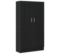 vidaXL Gabinetes de librería 2 pcs Negro Roble 165x30,5x150 cm Madera
