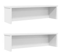 vidaXL Estantes de Cocina apilables 2 uds Blanco 50x15x16 cm, Estante de Almacenamiento de Cocina, Organizador de gabinete