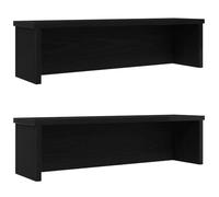 vidaXL Estantes de Cocina apilables 2 uds Negro 60x15x16 cm