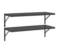 Estantes De Pared 2 Uds Acero Inoxidable Negro 100x40 Cm Vidaxl