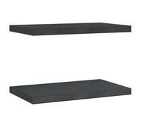 Estantes De Pared 2 Uds Acero Inoxidable Negro 50x30x3 Cm Vidaxl