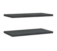 vidaXL Estantes de Pared 2 uds Acero Inoxidable Negro 75x40x3 cm, Estante Flotante, Estante Flotante de Pared, Estante de Cuarto de Servicio
