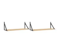 vidaXL Estantes de Pared 2 uds, Estanterías Colgantes, Estantes Expositores, Baldas Flotantes de Almacenaje, Madera de Ingeniería Roble Sonoma