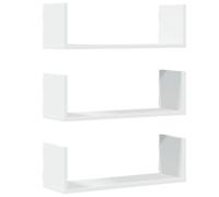 vidaXL Estantes de Pared 2 uds Madera ingeniería Blanca 58x18x18 cm, Estante Flotante, Estante Flotante de Pared, Estante de exhibición de Pared