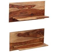 vidaXL Estantes de Pared 2 uds Madera Maciza de Acacia 58x26x20 cm