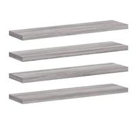 vidaXL Estantes de Pared 2 uds, Repisas para Cuadros Libros CD, Estanterías Flotantes, Baldas para Salón Dormitorio, Madera de Ingeniería Gris Sonoma