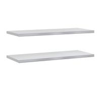 Estantes De Pared 2 Uds Acero Inoxidable Plateado 100x40x3 Cm Vidaxl
