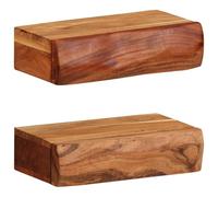 vidaXL Estantes de Pared 2 Unidades 30x17x8 cm Madera Maciza Acacia, Estante Flotante, Estante Flotante de Pared, Estante de exhibición de Pared