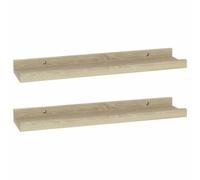 vidaXL 2X Estantes de Pared Repisa Flotante Balda Estantería Salón Sala de Estar Estudio Exhibición Colgante Decoración Color Roble Sonoma 40x9x3 cm