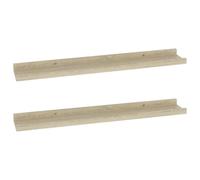 vidaXL 2X Estantes de Pared Repisa Flotante Balda Estantería Salón Sala de Estar Estudio Exhibición Colgante Decoración Color Roble Sonoma 60x9x3 cm