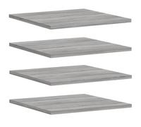 vidaXL Estantes de Pared 4 uds, Repisas para Cuadros Libros CD, Estanterías Flotantes, Baldas para Salón Dormitorio, Madera de Ingeniería Gris Sonoma