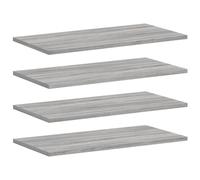 vidaXL Estantes de Pared 4 uds, Repisas para Cuadros Libros CD, Estanterías Flotantes, Baldas para Salón Dormitorio, Madera de Ingeniería Gris Sonoma