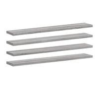 vidaXL Estantes de Pared 4 uds, Repisas para Cuadros Libros CD, Estanterías Flotantes, Baldas para Salón Dormitorio, Madera de Ingeniería Gris Sonoma
