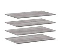 vidaXL Estantes de Pared 4 uds, Repisas para Cuadros Libros CD, Estanterías Flotantes, Baldas para Salón Dormitorio, Madera de Ingeniería Gris Sonoma