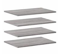 vidaXL Estantes de Pared 4 uds, Repisas para Cuadros Libros CD, Estanterías Flotantes, Baldas para Salón Dormitorio, Madera de Ingeniería Gris Sonoma