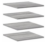 vidaXL Estantes de Pared 4 uds, Repisas para Cuadros Libros CD, Estanterías Flotantes, Baldas para Salón Dormitorio, Madera de Ingeniería Gris Sonoma
