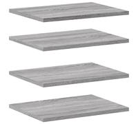 vidaXL Estantes de Pared 4 uds, Repisas para Cuadros Libros CD, Estanterías Flotantes, Baldas para Salón Dormitorio, Madera de Ingeniería Gris Sonoma