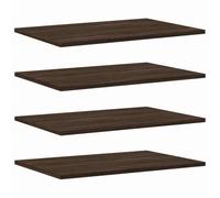 vidaXL Estantes de Pared 4 uds, Repisas para Cuadros Libros CD, Estanterías Flotantes, Baldas para Salón Dormitorio, Madera de Ingeniería Marrón Roble