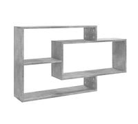 vidaXL Estantes de Pared Contrachapada Mobiliario Decoración Ideal Elegante Práctico Versátil Atractivo Robusto Duradero Gris Hormigón 104x20x58,5cm