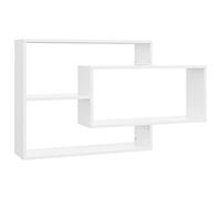 vidaXL Estantes de Pared Contrachapada Mobiliario Decoración Ideal Elegante Práctico Versátil Atractivo Robusto Duradero Resistente Blanco 104x20x58,5