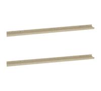 vidaXL Estantes de pared de roble Sonoma, 2 piezas, 115 x 9 x 3 cm, versátiles para el hogar y la oficina, fácil de limpiar, tablero DM marrón