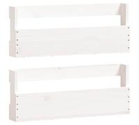 vidaXL Estantes de Zapatos de Pared 2 uds Madera Pino Blanco 59x9x23cm