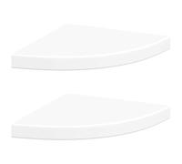 Estantes Flotantes De Esquina 2 Uds Mdf Blanco 35x35x3,8 Cm Vidaxl