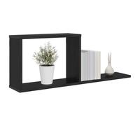 vidaXL Estantes flotantes 2 pcs Roble Negro 80 x 15 x 30 cm, Sala Moderna, Estanterías Flotantes, Montadas en Pared, Decoración para el Hogar, Almacenamiento Elegante