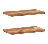 vidaXL Estantes flotantes 2 uds Madera Acacia Acabado Aceite 40x20x2cm